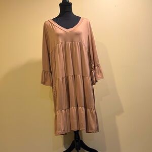 Elegant Tan Women's Dress